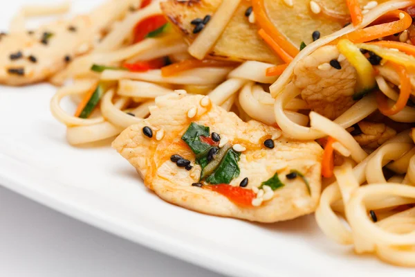 Noodle with chicken — Stock Photo, Image