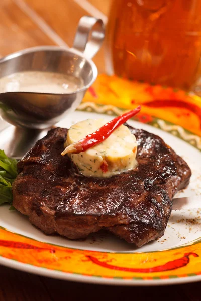 Beef Steak with Butter — Stock Photo, Image