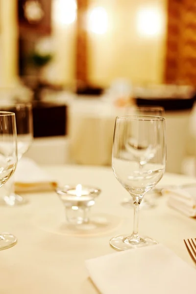 Tables set for meal — Stock Photo, Image