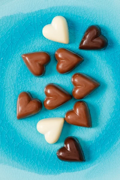 Corazones de chocolate —  Fotos de Stock