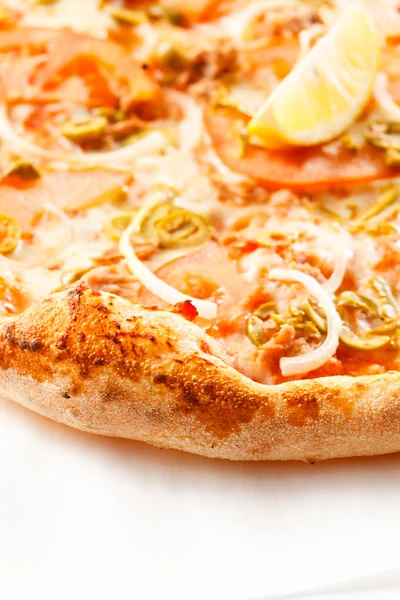 Pizza saporita — Foto Stock