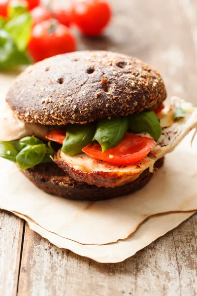 Sandwich con pollo e formaggio — Foto Stock