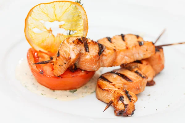 Kebab di salmone — Foto Stock