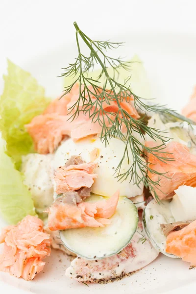 Salad with salmon — Stock Photo, Image