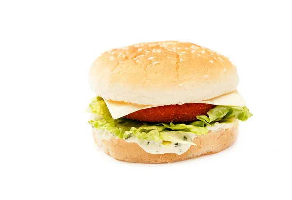 A fehér Burger — Stock Fotó
