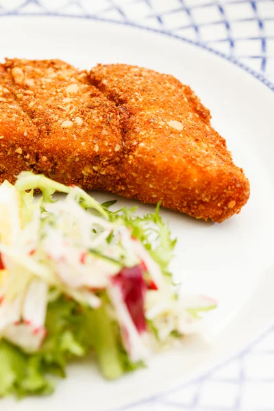 Schnitzel de salsicha — Fotografia de Stock