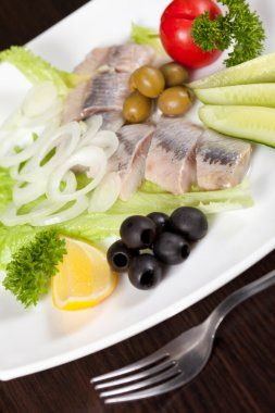 Herring and vegetables
