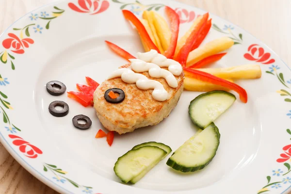 Chuleta de pescado para niños menú —  Fotos de Stock