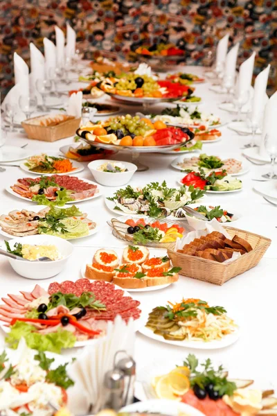 Food at a wedding party — Stock Photo, Image