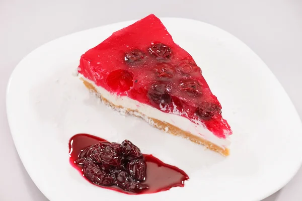 Cherry cheesecake — Stock Photo, Image