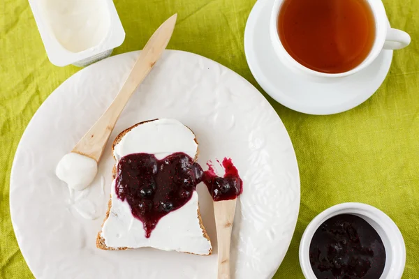 Romantisk frukost — Stockfoto