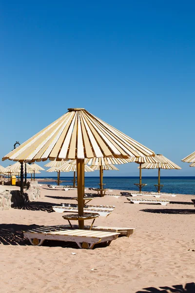 Umbrella on the beach — Stock Photo, Image