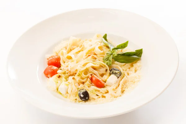Pasta with olives — Stock Photo, Image