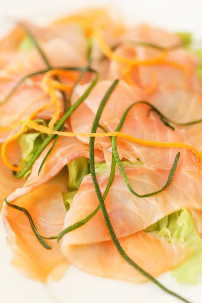 Smoked salmon slices — Stock Photo, Image