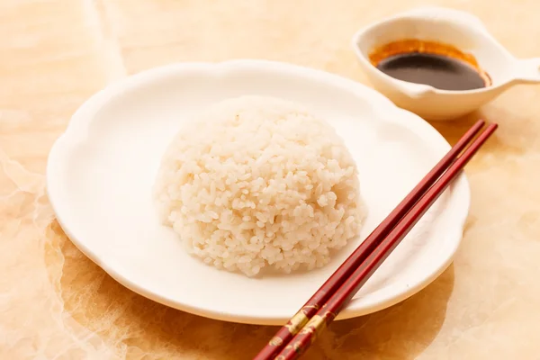 Rice with sou sauce — Stock Photo, Image