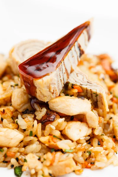 Rice with chicken — Stock Photo, Image