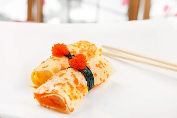 Omelet Maki Sushi — Stock Photo, Image