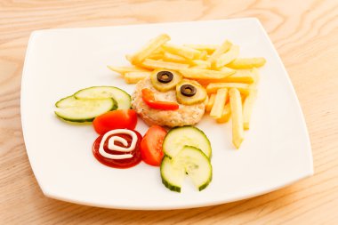 kızarmış patates pirzola için kids menü ile