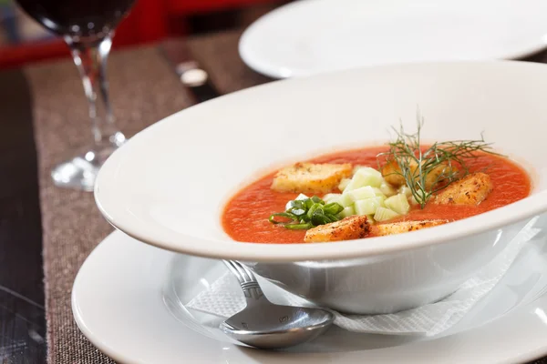 Gazpacho soep — Stockfoto