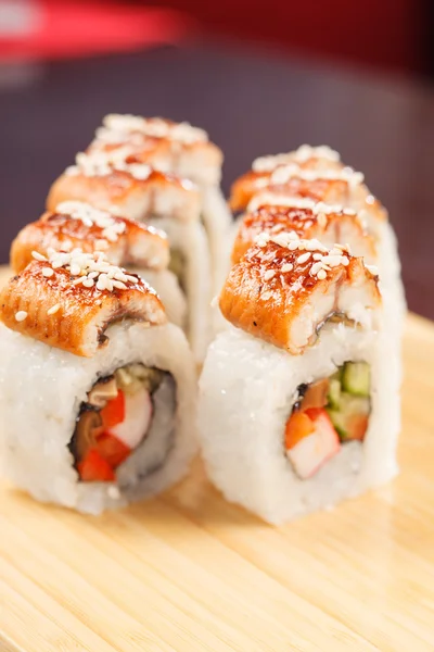 Sushi con anguilla — Foto Stock