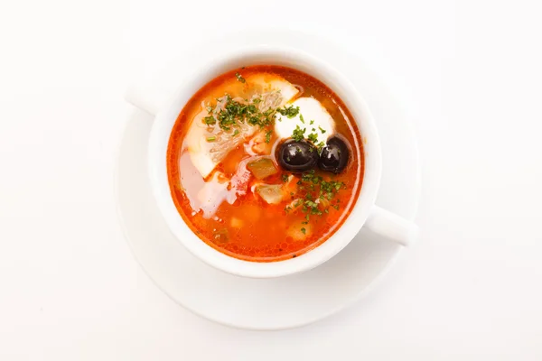 Solyanka soup — Stock Photo, Image