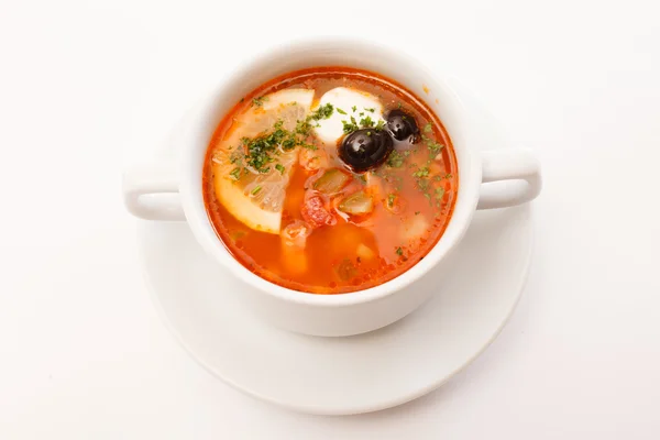 Solyanka soup — Stock Photo, Image