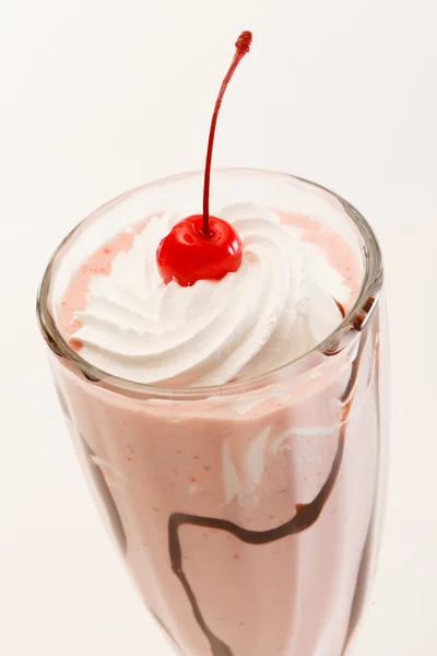 Chocolate cocktail with cherry — Stock Photo, Image