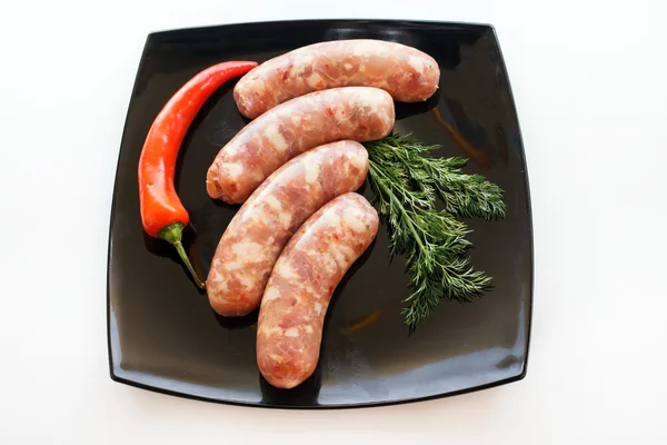 Raw sausages — Stock Photo, Image