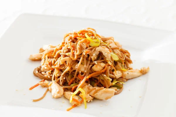 Noodle with chicken — Stock Photo, Image