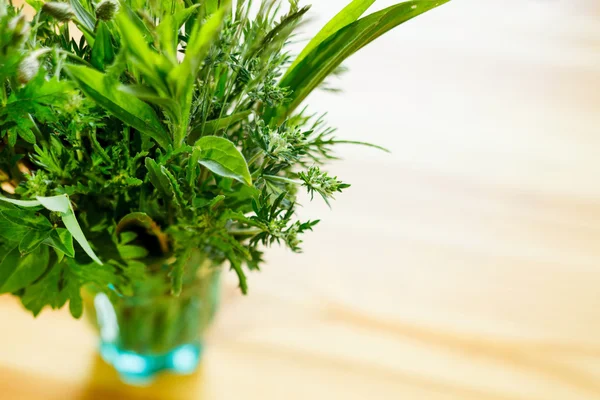 Summer grass in a glass — Stock Photo, Image