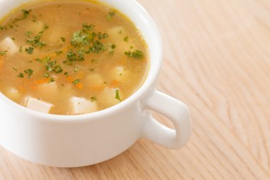 kızarmış ekmek çorbası.