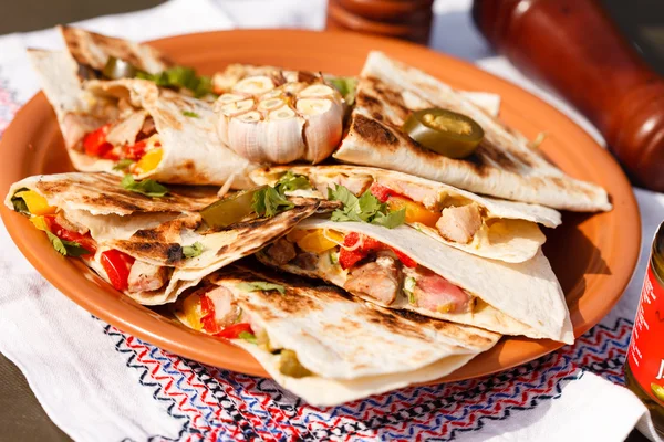 Tortilla med grønnsaker – stockfoto