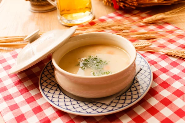 Soup in the pot — Stock Photo, Image