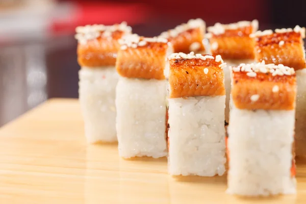 Sushi con anguila — Foto de Stock