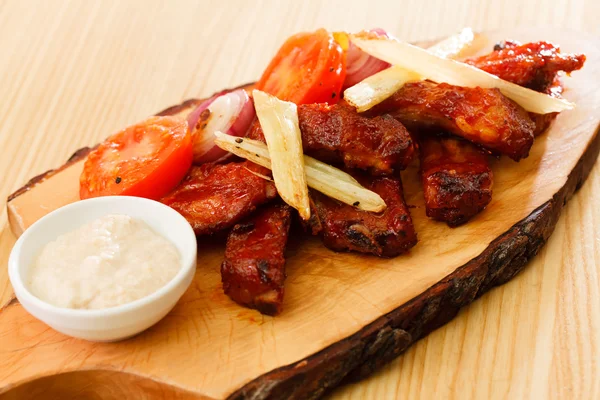 Grilled ribs in the bar — Stock Photo, Image