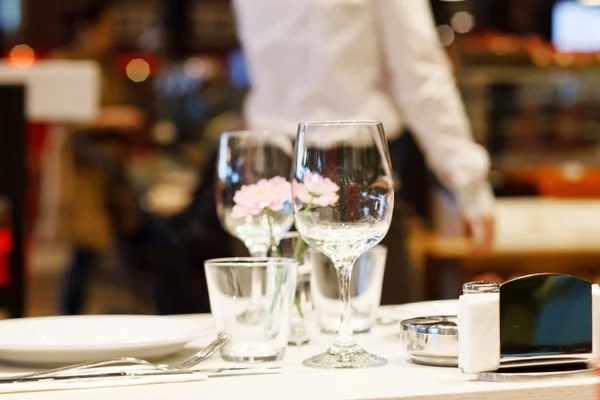 Instellen in restaurant — Stockfoto
