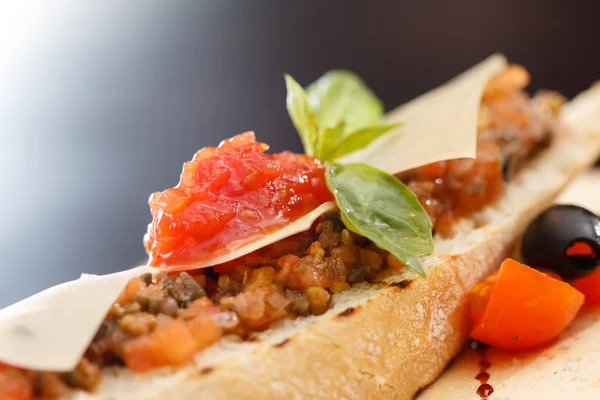 Bruschetta antipasto italiana — Foto Stock