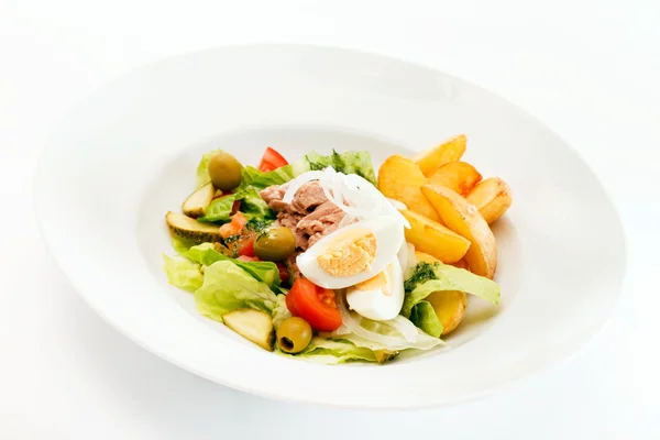 Salad with potatoes — Stock Photo, Image