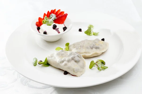 Blueberry dumplings — Stock Photo, Image