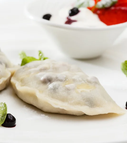 Blueberry dumplings — Stock Photo, Image