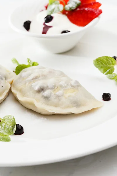 Blueberry dumplings — Stock Photo, Image