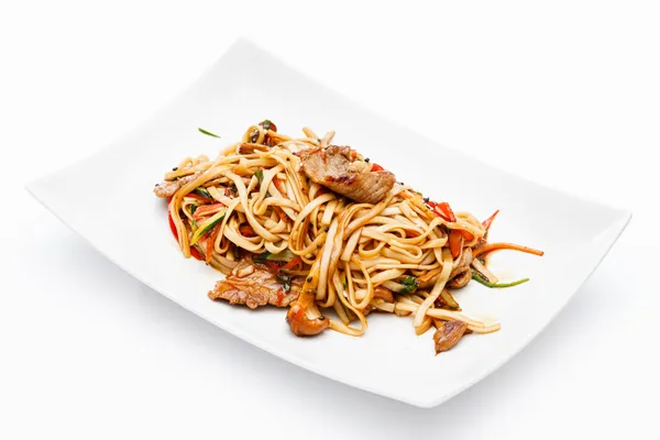 Noodle with meat — Stock Photo, Image