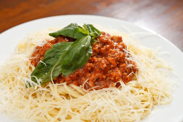 Pasta con salsa de carne — Foto de Stock