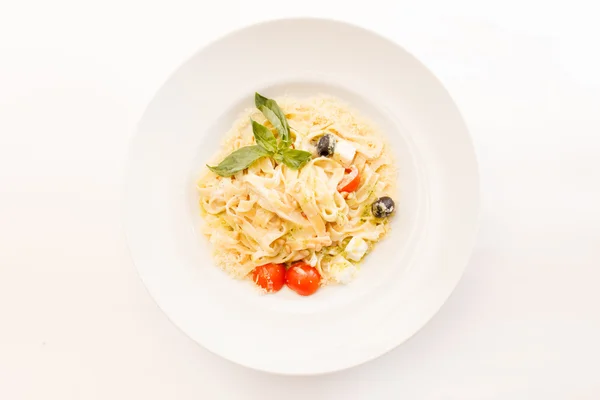 Pasta con olive — Foto Stock