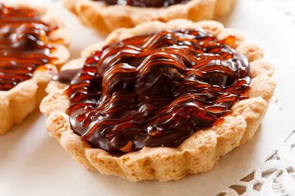 Chocolate tarts — Stock Photo, Image