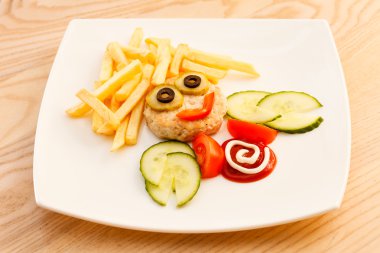 kızarmış patates pirzola için kids menü ile