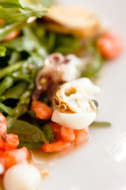 Deniz ürünleri salatası