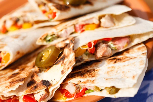 Tortilla with vegetables — Stock Photo, Image