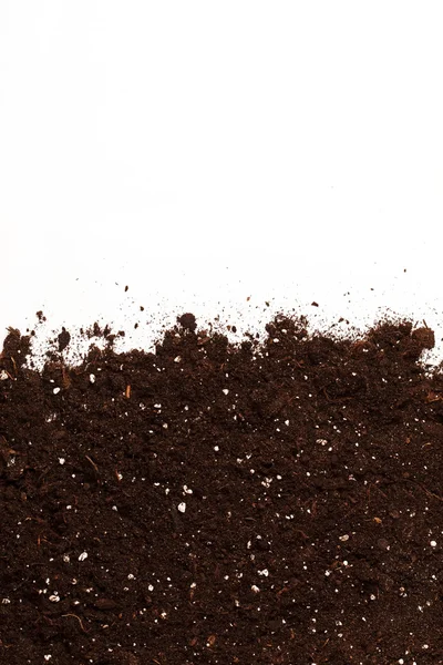 Soil on the white — Stock Photo, Image