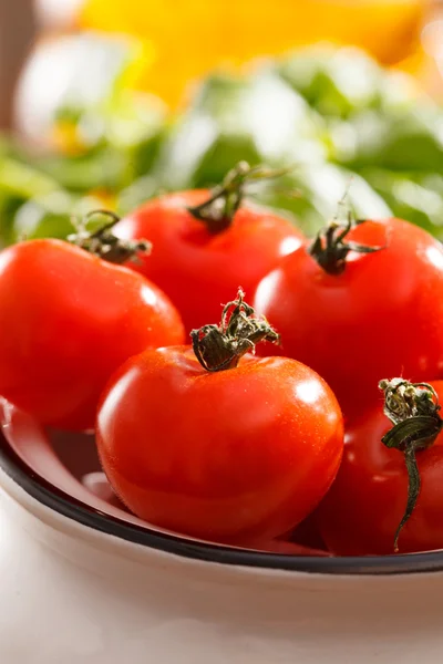 Tomates cereja frescos — Fotografia de Stock